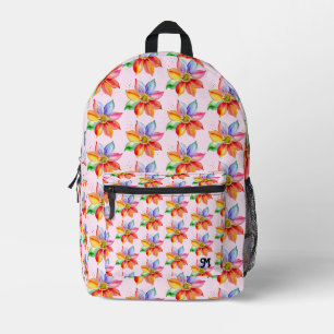 Sac À Dos Imprimé Jolie aquarelle arc-en-ciel Floral Extraordinaire 