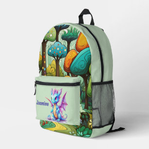 Sac À Dos Imprimé Jolie filles dragon ajouter nom