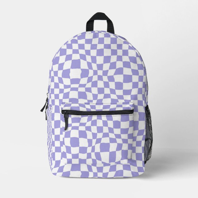 Sac À Dos Imprimé Jolie Filles Purple Checker Imprimer (Recto)
