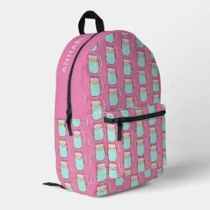 Sac À Dos Imprimé Jolies filles chats rose