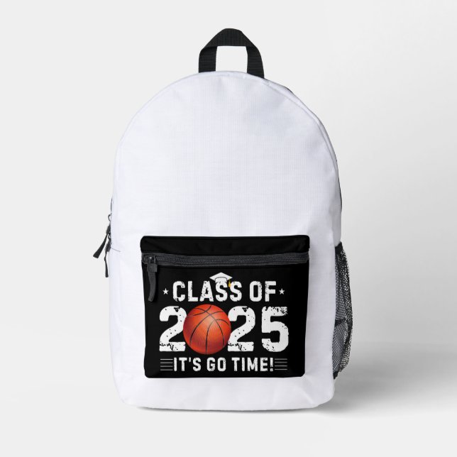 Sac À Dos Imprimé Joueur de basket-ball 2025 - Classe de 2025 - Grad (Recto)