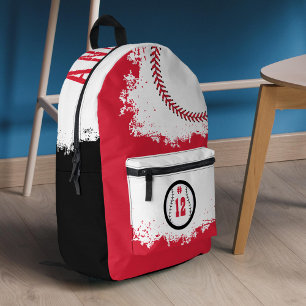 Sac À Dos Imprimé Joueur de l'équipe de baseball Jersey Numéro rouge