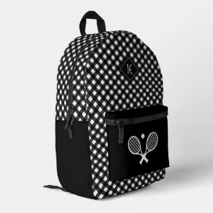 Sac À Dos Imprimé Joueur de tennis Monogramme moderne Plaid Motif