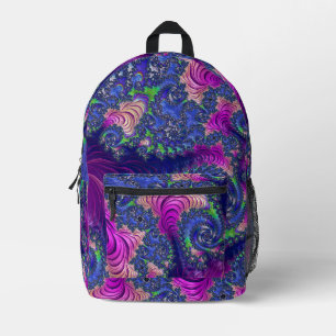 Sac À Dos Imprimé Joyau de Boho Trippy coloré Tone arc-en-ciel Fract