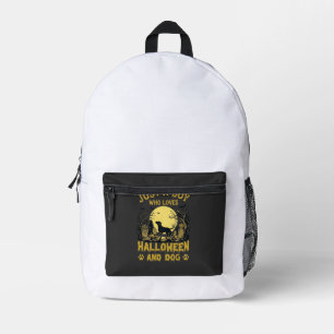 Sac À Dos Imprimé Juste un garçon qui aime Halloween Chien Pleine Lu