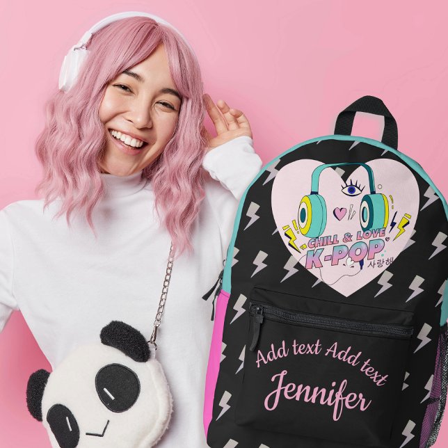 Sac À Dos Imprimé K-Pop Music Star Korean Theme Birthday Girl Gift (K-Pop Music Star Korean Theme Birthday Gift Backpack Great Christmas Stocking Stuffer for Teen Girls)