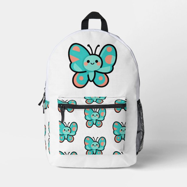 Sac À Dos Imprimé Kawaii Butterfly Back to School Cute Art (Recto)