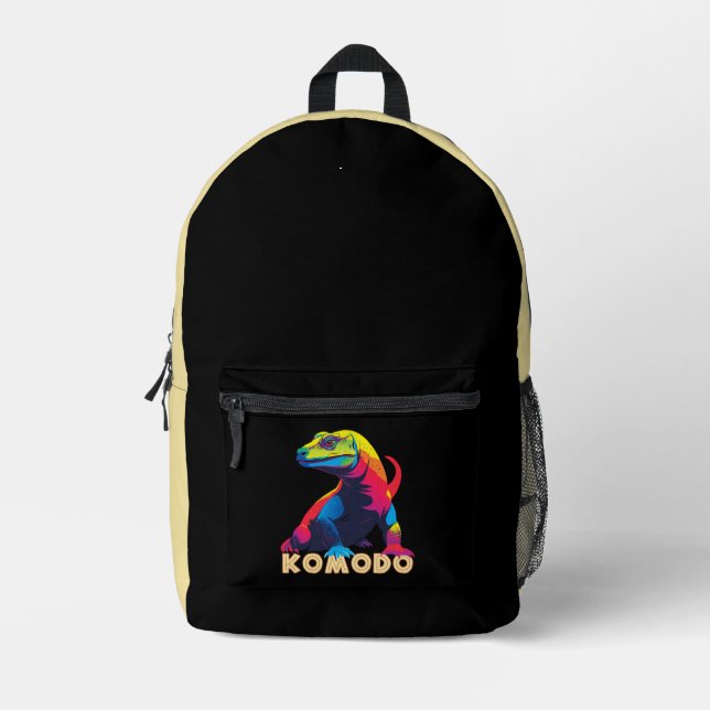 Sac À Dos Imprimé Komodo Dragon (Recto)