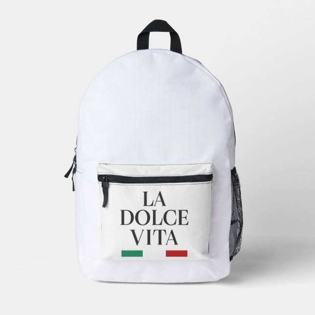 Sac À Dos Imprimé La Dolce Vita Style Italien (Recto)
