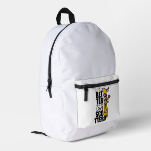 Sac À Dos Imprimé "La vie est meilleure quand vous aimez le scooter"