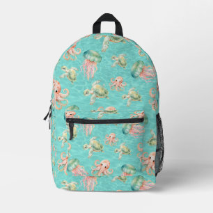 Sac À Dos Imprimé La vie marine sous-marine 