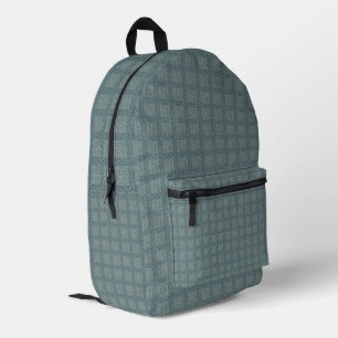 Sac À Dos Imprimé Laine tricotée grise et sauge