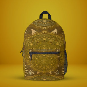 Sac À Dos Imprimé L'art moderne hexa or ursidae mandala