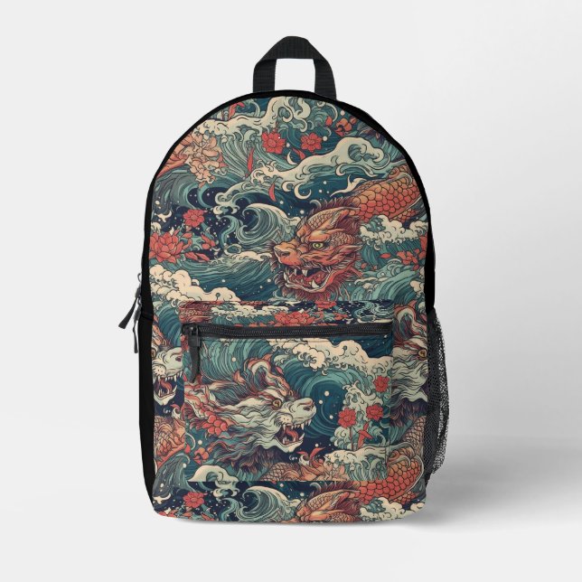 Sac À Dos Imprimé L'art tatouage des monstres japonais (Recto)