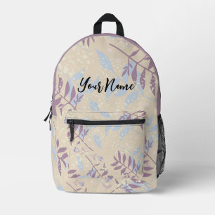 Sac À Dos Imprimé Lavande Botanique   Élégante Fleur Pastel