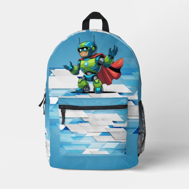 Sac À Dos Imprimé le plus doux petit robot design (Recto)