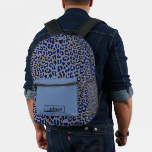 Sac À Dos Imprimé Leopard bleu
