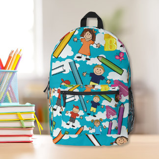 Sac À Dos Imprimé Les enfants de l'école ABC - Nuages