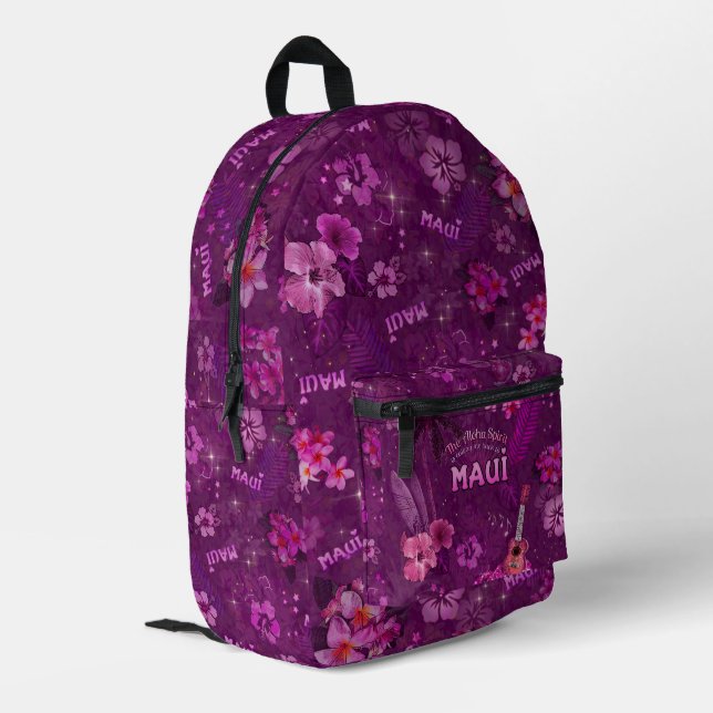 Sac À Dos Imprimé L'Esprit Aloha me rappelle à Maui (Coin arrière gauche)