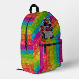 Sac À Dos Imprimé Licorne Arc-en-Ciel Pailleté Fierté LGBT Étincelan