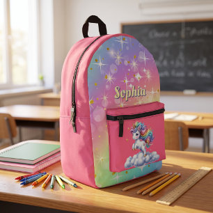 Sac À Dos Imprimé Licorne étincelante nuage magique