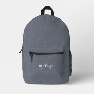 Sac À Dos Imprimé Lin personnalisé moderne élégant bleu gris
