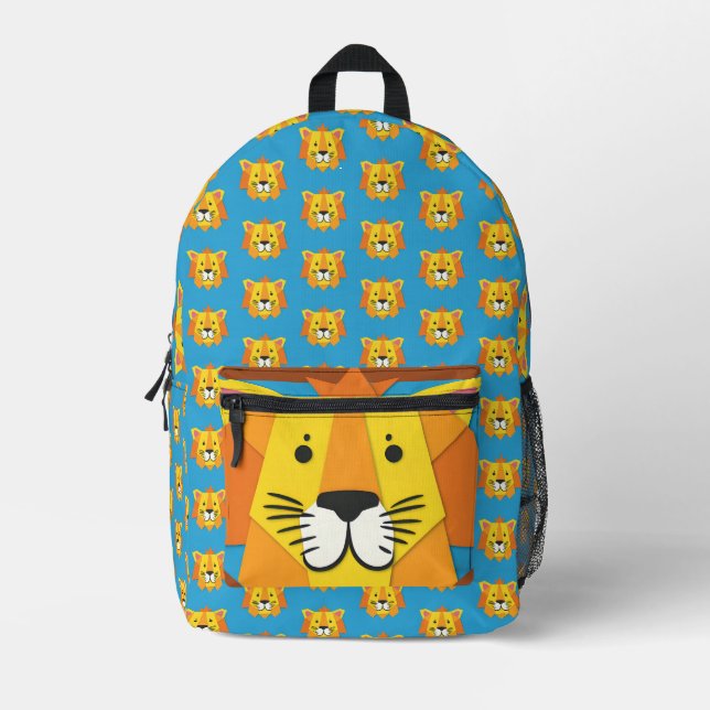 Sac À Dos Imprimé Lion Coloré et Joyeux (Recto)