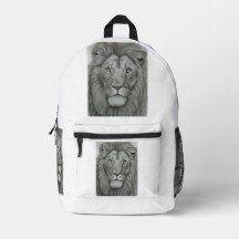 Sac à dos imprimé lion majestueux