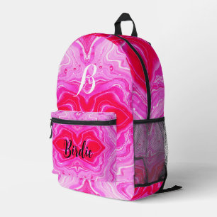 Sac À Dos Imprimé Liquide couleur rose chaud (meilleur cadeau pour l