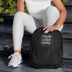 Sac À Dos Imprimé Logo d'entreprise promotionnel de marque noire