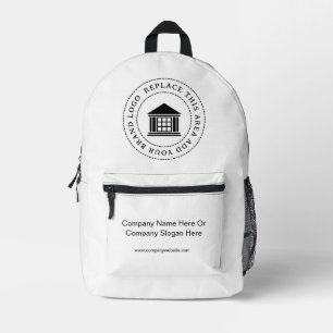 Sac À Dos Imprimé Logo d'entreprise simple et minimaliste personnali