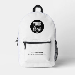 Sac À Dos Imprimé Logo d'entreprise White Minimalist Company