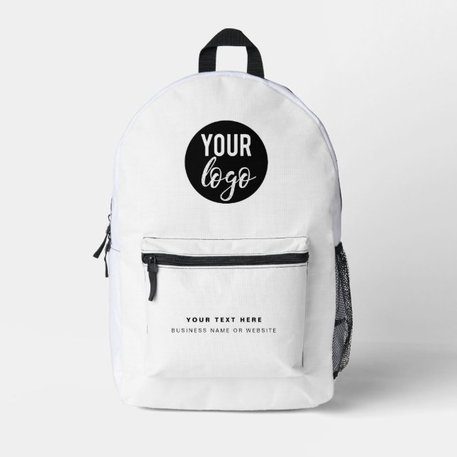 Sac À Dos Imprimé Logo d'entreprise White Minimalist Company (Recto)
