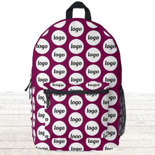 Sac À Dos Imprimé Logo Motif Promotions Business Magenta Pink