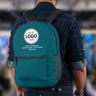Sac À Dos Imprimé Logo / Texte Téléchargement Promotionnel Sarcelle