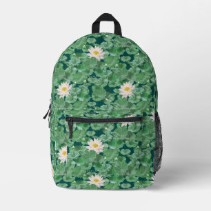 Sac À Dos Imprimé Lotus Lagoon Motif - Le Lotus Blanc