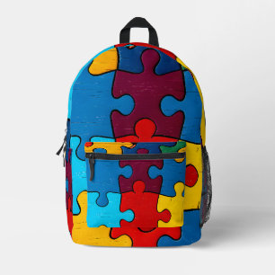 Sac À Dos Imprimé Love Heart Puzzle Sensibilisation sur l'autisme d'