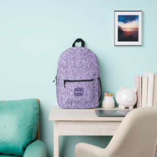 Sac À Dos Imprimé Lumière ultra violette monogramme paillettes viole