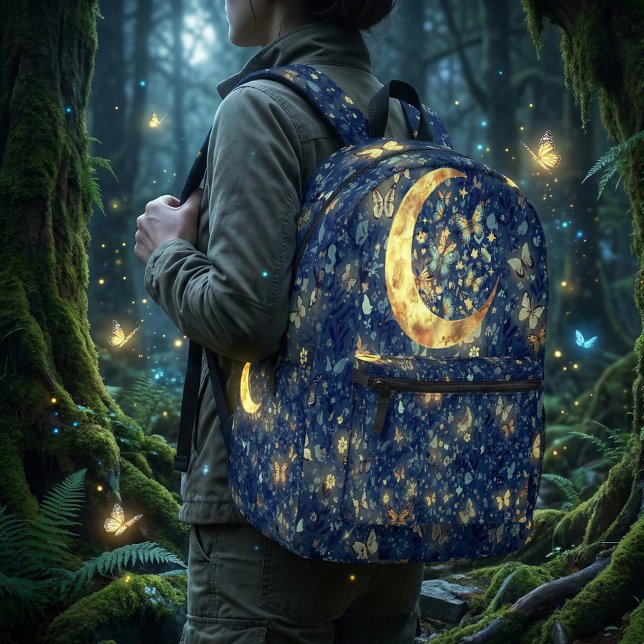 Sac À Dos Imprimé Lunar Glow Midnight Fantasy Garden (Créateur téléchargé)