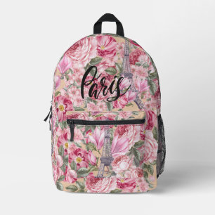 Sac À Dos Imprimé Luxe élégant rose Paris Rose