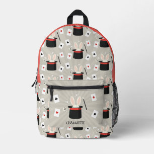 Sac À Dos Imprimé Magicien Magicien Enfants Nom personnalisé École