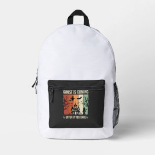 Sac À Dos Imprimé Maison Hantée Fantôme d'Halloween Arrive