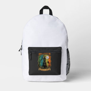 Sac À Dos Imprimé Maison Hantée Halloween Horreur Sorcière Pleine Lu