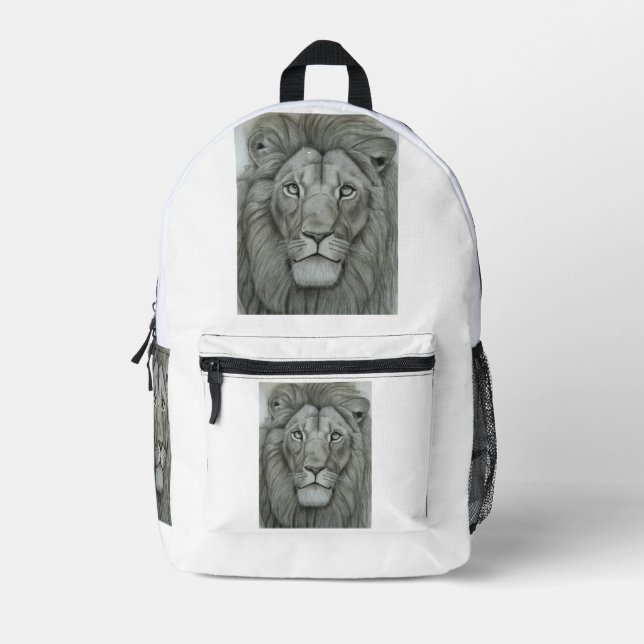 Sac À Dos Imprimé Majestic Lion Printed Backpack (Recto)