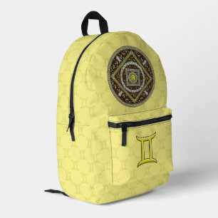Sac À Dos Imprimé Mandala des Gémeaux
