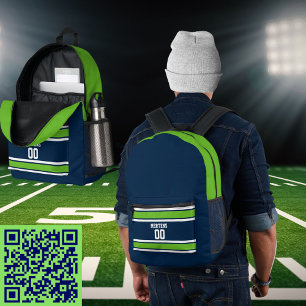 Sac À Dos Imprimé Marine Blue Green White Sports Strisey Team