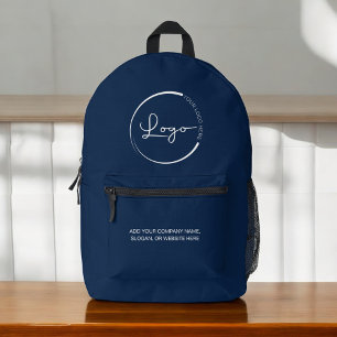 Sac À Dos Imprimé Marine moderne Blue Business Logo Entreprise