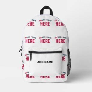SAC À DOS IMPRIMÉ MARQUE BLANCHE MODERNE ET PERSONNALISABLE VÉRIFIÉE