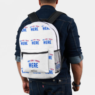 SAC À DOS IMPRIMÉ MARQUE BLANCHE MODERNE ET PERSONNALISABLE VÉRIFIÉE