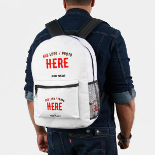 SAC À DOS IMPRIMÉ MARQUE BLANCHE MODERNE ET PERSONNALISABLE VÉRIFIÉE